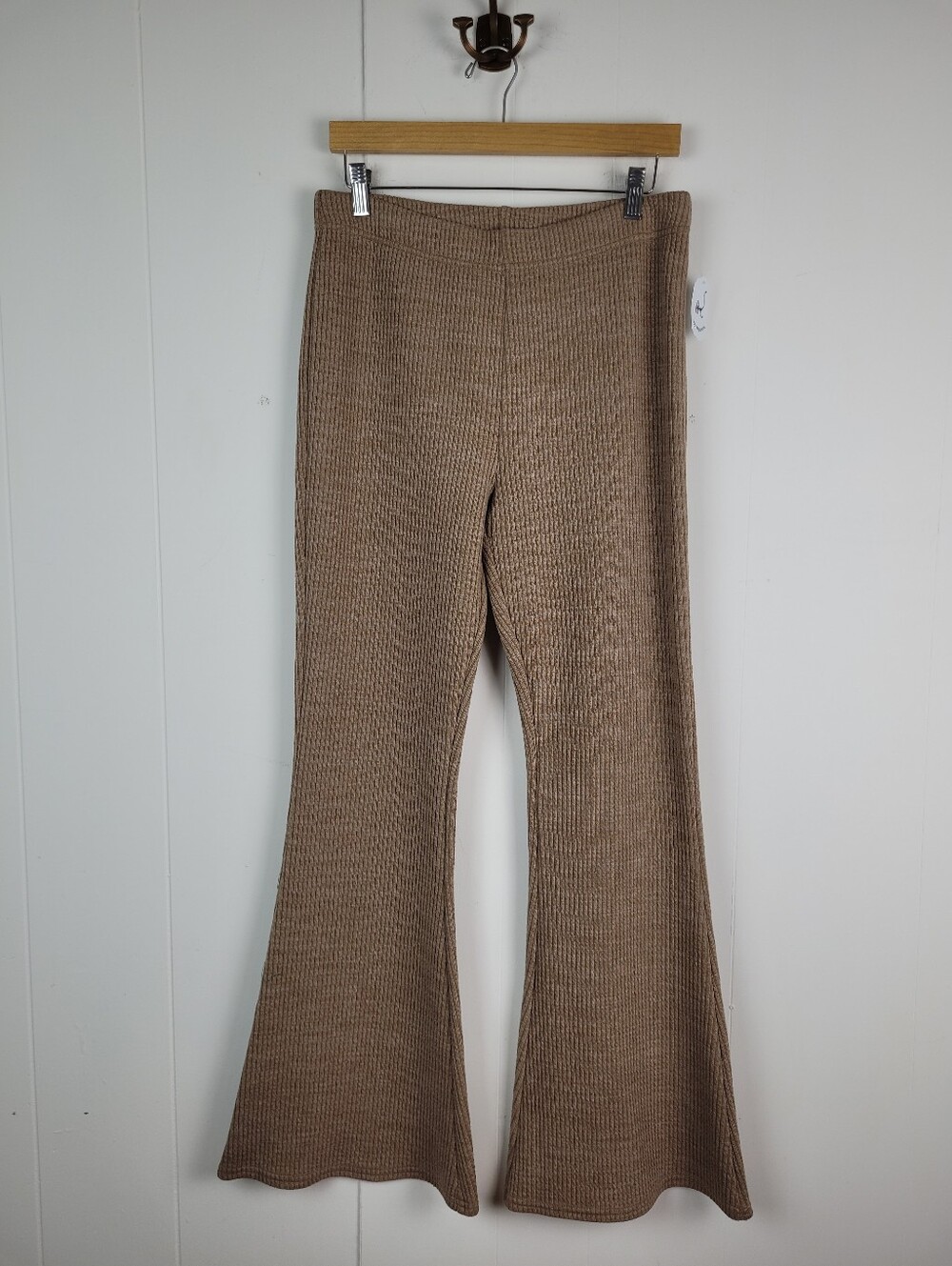 American Eagle Large Brown Ribbed Flare Pants